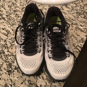 Nike+ LunarGlide Black/White Custom Tennis Shoe